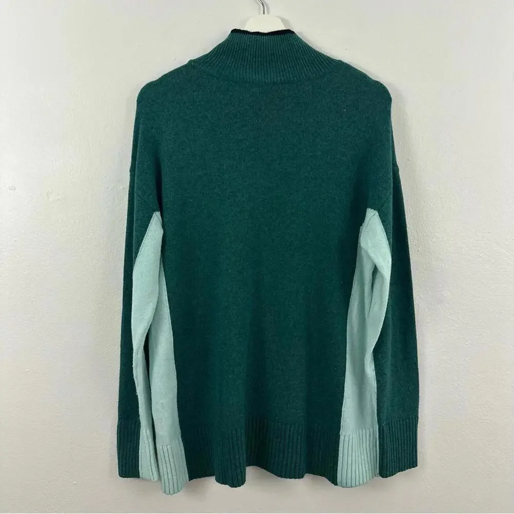 T By Talbots Green Long Sleeve Pullover Sweater